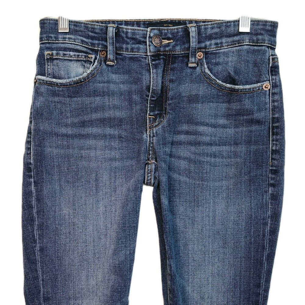 Lucky Brand Stella Skinny Cropped Women's Jeans, Size 2 / 26, Distressed, Blue - Picture 2 of 13